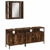Image de vidaXL Ensemble de meubles de salle de bain 3 pièces chêne fumé bois composite