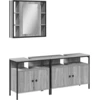 Image de vidaXL Ensemble de meubles de salle de bain 3 pièces Gris Sonoma Bois composite
