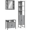 Image de vidaXL Ensemble de meubles de salle de bain 3 pièces Gris Sonoma Bois composite