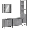 Image de vidaXL Ensemble de meubles de salle de bain 4 pièces Gris Sonoma Bois composite
