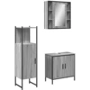 Image de vidaXL Ensemble de meubles de salle de bain 3 pièces Gris Sonoma Bois composite