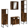 Image de vidaXL Ensemble de meubles de salle de bain 4 pièces chêne fumé bois composite