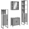 Image de vidaXL Ensemble de meubles de salle de bain 4 pièces Gris Sonoma Bois composite