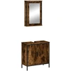 Image de vidaXL Ensemble de meubles de salle de bain 2 pièces chêne fumé bois composite