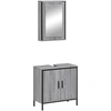 Image de vidaXL Ensemble de meubles de salle de bain 2 pièces Gris Sonoma Bois composite