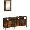 Image de vidaXL Ensemble de meubles de salle de bain 3 pièces chêne fumé bois composite