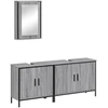 Image de vidaXL Ensemble de meubles de salle de bain 3 pièces Gris Sonoma Bois composite