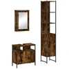 Image de vidaXL Ensemble de meubles de salle de bain 3 pièces chêne fumé bois composite