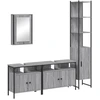 Image de vidaXL Ensemble de meubles de salle de bain 4 pièces Gris Sonoma Bois composite