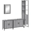 Image de vidaXL Ensemble de meubles de salle de bain 4 pièces Gris Sonoma Bois composite
