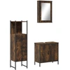 Image de vidaXL Ensemble de meubles de salle de bain 3 pièces chêne fumé bois composite