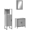 Image de vidaXL Ensemble de meubles de salle de bain 3 pièces Gris Sonoma Bois composite