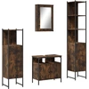 Image de vidaXL Ensemble de meubles de salle de bain 4 pièces chêne fumé bois composite