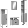 Image de vidaXL Ensemble de meubles de salle de bain 4 pièces Gris Sonoma Bois composite