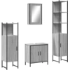 Image de vidaXL Ensemble de meubles de salle de bain 4 pièces Gris Sonoma Bois composite