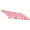 Image de Tissu de store rouge et blanc rayé 3x2,5 m