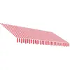 Image de vidaXL Tissu de store rouge et blanc rayé 3,5x2,5 m