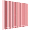 Image de vidaXL Toile de store rouge et blanc rayé 4x3 m