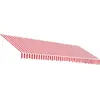 Image de vidaXL Toile de store rouge et blanc rayé 4,5x3,5 m