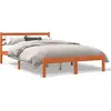 Image de vidaXL Lit en bois massif sans matelas pin brun cireux 150x200 cm