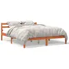 Image de vidaXL Lit en bois massif sans matelas pin brun cireux 200x200