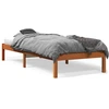 Image de vidaXL Lit en bois massif sans matelas pin brun cireux 75x190 cm