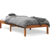 Image de vidaXL Lit en bois massif sans matelas pin brun cireux 90x190 cm