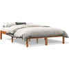 Image de vidaXL Lit en bois massif sans matelas pin brun cireux 135x190 cm