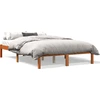 Image de vidaXL Lit en bois massif sans matelas pin brun cireux 140x190 cm