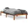 Image de vidaXL Lit en bois massif sans matelas pin brun cireux 100x200