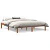 Image de vidaXL Lit en bois massif sans matelas pin brun cireux 150x200 cm