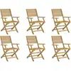 Image de vidaXL Chaises de jardin 6 pcs. Pliable 54,5x61,5x86,5cm bois massif acacia