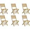 Image de vidaXL Chaises de jardin 6 pcs. Pliable 48,5x61,5x87 cm Bois massif Acacia