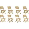Image de vidaXL Chaises de jardin 8 pcs. Pliable 48,5x61,5x87 cm Bois massif Acacia