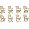 Image de vidaXL Chaises de jardin, lot de 8, pliables, 54 x 61 x 88 cm, bois massif d'acacia
