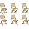 Image de vidaXL Chaises de jardin, lot de 6, pliables, 44 x 50 x 88 cm, bois massif d'acacia