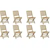 Image de vidaXL Chaises de jardin, lot de 8, pliables, 44 x 50 x 88 cm, bois massif d'acacia