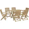 Image de vidaXL Ensemble de jardin 7 pièces en bois massif d'acacia