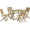 Image de vidaXL Ensemble de jardin 5 pièces en bois massif d'acacia