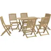 Image de vidaXL Ensemble de jardin 7 pièces en bois massif d'acacia