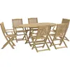 Image de vidaXL Ensemble de jardin 7 pièces en bois massif d'acacia