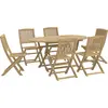 Image de vidaXL Ensemble de jardin 7 pièces en bois massif d'acacia