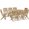 Image de vidaXL Ensemble de jardin 9 pièces en bois massif d'acacia