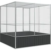 Image de vidaXL Volière argentée 211x207x212 cm acier