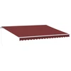 Image de vidaXL Store manuel avec LED rouge vin 450x350 cm