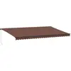 Image de vidaXL Store manuel avec LEDs Marron 600x350 cm