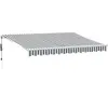 Image de vidaXL Store automatique avec LED anthracite et blanc 350 x 250 cm