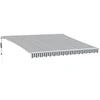 Image de vidaXL Store automatique avec LED Anthracite & Blanc 400x350 cm