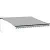 Image de vidaXL Store manuel avec LEDs Anthracite & Blanc 400x350 cm