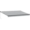 Image de vidaXL Auvent rétractable Anthracite et blanc 5x3 m Tissu et aluminium